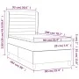 Box spring bed with light gray fabric mattress 90x200 cm by , Beds and slatted bases - Ref: Foro24-3128013, Price: 337,15 €, ...