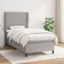 Box spring bed with light gray fabric mattress 90x190 cm by , Beds and slatted bases - Ref: Foro24-3128005, Price: 328,71 €, ...