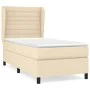 Box spring bed with cream fabric mattress 100x200 cm by , Beds and slatted bases - Ref: Foro24-3128026, Price: 358,22 €, Disc...