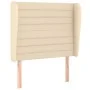 Box spring bed with cream fabric mattress 100x200 cm by , Beds and slatted bases - Ref: Foro24-3128026, Price: 358,22 €, Disc...