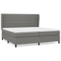 Box spring bed with dark gray fabric mattress 200x200 cm by , Beds and slatted bases - Ref: Foro24-3128070, Price: 656,36 €, ...