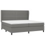 Box spring bed with dark gray fabric mattress 200x200 cm by , Beds and slatted bases - Ref: Foro24-3128070, Price: 656,36 €, ...