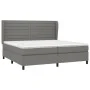 Box spring bed with dark gray fabric mattress 200x200 cm by , Beds and slatted bases - Ref: Foro24-3128070, Price: 670,09 €, ...