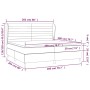 Box spring bed with dark gray fabric mattress 200x200 cm by , Beds and slatted bases - Ref: Foro24-3128070, Price: 656,36 €, ...