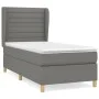 Box spring bed with dark gray fabric mattress 100x200 cm by , Beds and slatted bases - Ref: Foro24-3128582, Price: 371,47 €, ...