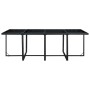 13-teiliges Garten-Essset und schwarze Kissen aus synthetischem Rattan von vidaXL, Gartensets - Ref: Foro24-42524, Preis: 1,0...