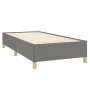 Box spring bed with dark gray fabric mattress 100x200 cm by , Beds and slatted bases - Ref: Foro24-3128582, Price: 371,47 €, ...