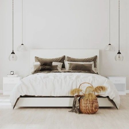 Mesitas de noche con cajón 2 unidades blancas de vidaXL, Mesitas de noche - Ref: Foro24-242547, Precio: 54,57 €, Descuento: %