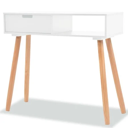 Solid white pine wood console table 80x30x72 cm by vidaXL, Side tables - Ref: Foro24-244737, Price: 85,64 €, Discount: %