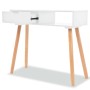 Mesa consola de madera maciza de pino blanca 80x30x72 cm de vidaXL, Mesas auxiliares - Ref: Foro24-244737, Precio: 79,30 €, D...