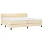 Box spring bed with cream fabric mattress 200x200 cm by , Beds and slatted bases - Ref: Foro24-3129822, Price: 556,67 €, Disc...