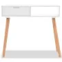 Solid white pine wood console table 80x30x72 cm by vidaXL, Side tables - Ref: Foro24-244737, Price: 85,64 €, Discount: %