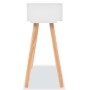 Mesa consola de madera maciza de pino blanca 80x30x72 cm de vidaXL, Mesas auxiliares - Ref: Foro24-244737, Precio: 79,30 €, D...