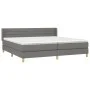 Box spring bed with dark gray fabric mattress 200x200 cm by , Beds and slatted bases - Ref: Foro24-3130378, Price: 587,62 €, ...
