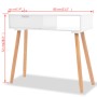 Solid white pine wood console table 80x30x72 cm by vidaXL, Side tables - Ref: Foro24-244737, Price: 87,27 €, Discount: %