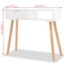 Solid white pine wood console table 80x30x72 cm by vidaXL, Side tables - Ref: Foro24-244737, Price: 85,64 €, Discount: %
