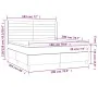 Box spring bed with light gray fabric mattress 180x200 cm by , Beds and slatted bases - Ref: Foro24-3131529, Price: 599,65 €,...