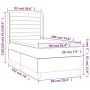 Cama box spring con colchón tela azul 90x190 cm de , Camas y somieres - Ref: Foro24-3132039, Precio: 332,82 €, Descuento: %