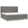 Box spring bed with dark gray fabric mattress 200x200 cm by , Beds and slatted bases - Ref: Foro24-3132098, Price: 649,17 €, ...