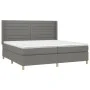 Box spring bed with dark gray fabric mattress 200x200 cm by , Beds and slatted bases - Ref: Foro24-3132098, Price: 638,77 €, ...