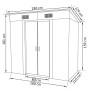 Gartenhaus aus grauem Metall von vidaXL, Schuppen - Ref: Foro24-42982, Preis: 194,58 €, Rabatt: %