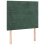 Box spring bed with dark green velvet mattress 90x200 cm by , Beds and slatted bases - Ref: Foro24-3132720, Price: 364,90 €, ...