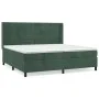 Box spring bed with dark green velvet mattress 200x200 cm by , Beds and slatted bases - Ref: Foro24-3132762, Price: 708,35 €,...