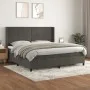 Box spring bed with dark gray velvet mattress 200x200 cm by , Beds and slatted bases - Ref: Foro24-3132760, Price: 593,87 €, ...