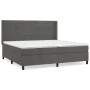 Box spring bed with dark gray velvet mattress 200x200 cm by , Beds and slatted bases - Ref: Foro24-3132760, Price: 593,87 €, ...