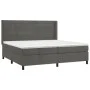 Box spring bed with dark gray velvet mattress 200x200 cm by , Beds and slatted bases - Ref: Foro24-3132760, Price: 593,87 €, ...