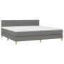 Boxspringbett mit Matratze und dunkelgrauem LED-Stoff 200x200 cm von , Betten und Lattenroste - Ref: Foro24-3133822, Preis: 5...