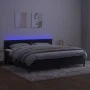 Box spring bed with mattress and LED black velvet 200x200 cm by , Beds and slatted bases - Ref: Foro24-3134485, Price: 558,11...