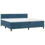Cama box spring colchón y LED terciopelo azul oscuro 200x200 cm de , Camas y somieres - Ref: Foro24-3134487, Precio: 553,64 €...