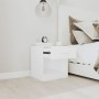Mesitas de noche con cajón 2 unidades blancas de vidaXL, Mesitas de noche - Ref: Foro24-242547, Precio: 54,57 €, Descuento: %