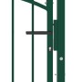 Puerta de jardín con arco superior acero verde 100x150 cm
