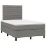 Box spring bed with mattress and LED dark gray fabric 120x200 cm by , Beds and slatted bases - Ref: Foro24-3134942, Price: 40...