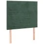 Box spring bed with mattress and LED dark green velvet 90x190 cm by , Beds and slatted bases - Ref: Foro24-3136158, Price: 31...