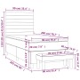 Box spring bed with blue fabric mattress 90x200 cm by , Beds and slatted bases - Ref: Foro24-3137211, Price: 374,25 €, Discou...