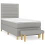 Boxspringbett mit hellgrauer Stoffmatratze 90x200 cm von , Betten und Lattenroste - Ref: Foro24-3137205, Preis: 365,46 €, Rab...