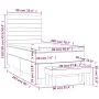 Box spring bed with light gray fabric mattress 90x200 cm by , Beds and slatted bases - Ref: Foro24-3137205, Price: 350,21 €, ...