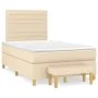 Boxspringbett mit cremefarbener Stoffmatratze 120x200 cm von , Betten und Lattenroste - Ref: Foro24-3137226, Preis: 457,21 €,...
