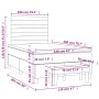 Boxspringbett mit cremefarbener Stoffmatratze 120x200 cm von , Betten und Lattenroste - Ref: Foro24-3137226, Preis: 469,30 €,...