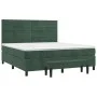 Box spring bed with dark green velvet mattress 180x200 cm by , Beds and slatted bases - Ref: Foro24-3137920, Price: 687,07 €,...