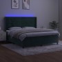 Boxspringbett mit Matratze und LED-Samt in Dunkelgrün, 180 x 200 cm von , Betten und Lattenroste - Ref: Foro24-3139640, Preis...