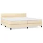 Box spring bed with cream fabric mattress 200x200 cm by , Beds and slatted bases - Ref: Foro24-3140166, Price: 556,79 €, Disc...