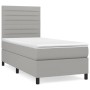 Box spring bed with light gray fabric mattress 90x200 cm by , Beds and slatted bases - Ref: Foro24-3141825, Price: 351,69 €, ...