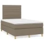 Box spring bed with taupe gray fabric mattress 120x200 cm by , Beds and slatted bases - Ref: Foro24-3142405, Price: 395,25 €,...