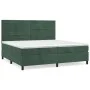 Box spring bed with dark green velvet mattress 200x200 cm by , Beds and slatted bases - Ref: Foro24-3143106, Price: 699,88 €,...
