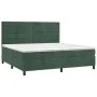 Box spring bed with dark green velvet mattress 200x200 cm by , Beds and slatted bases - Ref: Foro24-3143106, Price: 699,88 €,...