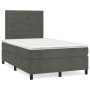 Box spring bed with dark gray velvet mattress 120x200 cm by , Beds and slatted bases - Ref: Foro24-3143074, Price: 391,27 €, ...